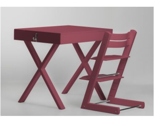 Растущий ортопедический комплект для обучения парта и стул цвет вереск haether pink - Фото №1
