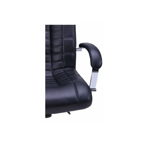 Кресло Парис хром/кожа Люкс комбинированная черная - Фото №3