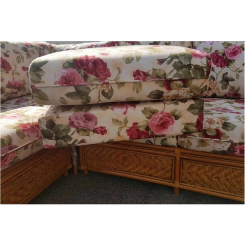 Угловой диван CRUZO Аскания со столиком натуральный ротанг королевский дуб - Фото №3