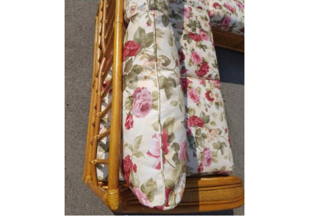 Угловой диван CRUZO Аскания со столиком натуральный ротанг королевский дуб - Фото №2