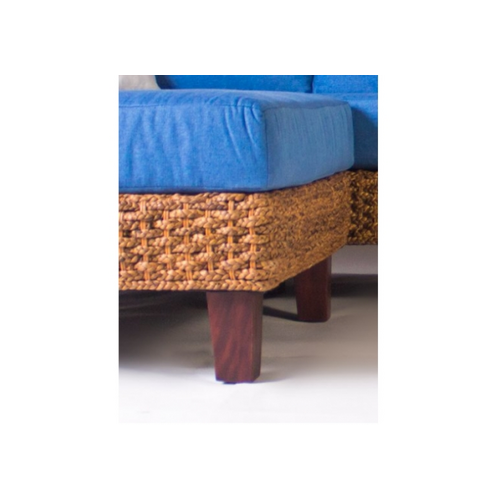 Модульный диван с пуфом CRUZO Фйорд дерево / водный гиацинт синий - Фото №2