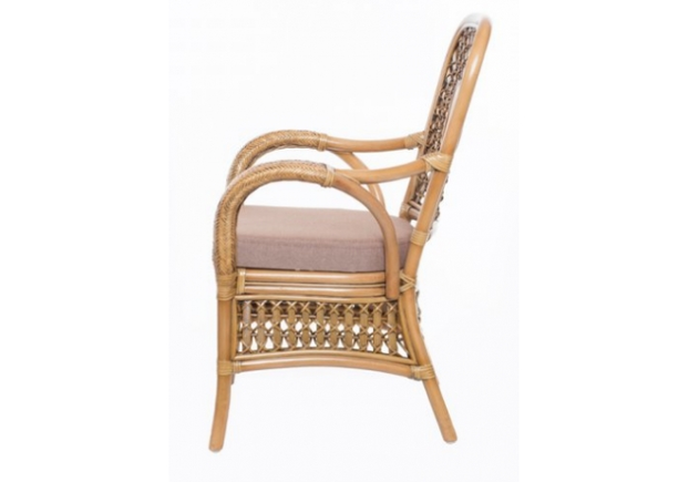 Кресло CRUZO Ацтека натуральный ротанг светло коричневый  - Фото №2
