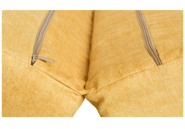 Диван-кровать CRUZO Уго натуральный ротанг с желтым матрасом  - Фото №2