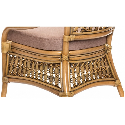 Обеденный комплект CRUZO Ацтека стол и 6 стульев натуральный ротанг светло коричневый  - Фото №13