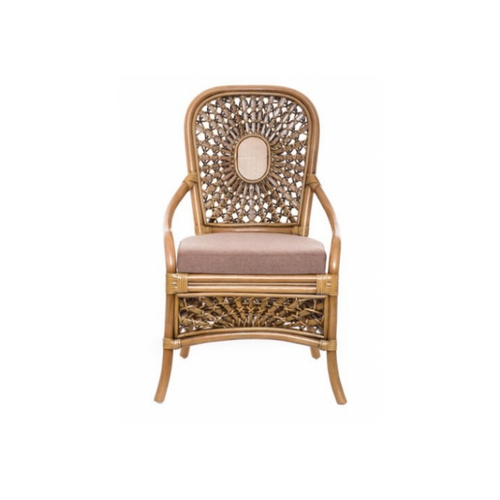 Обеденный комплект CRUZO Ацтека стол и 6 стульев натуральный ротанг светло коричневый  - Фото №14