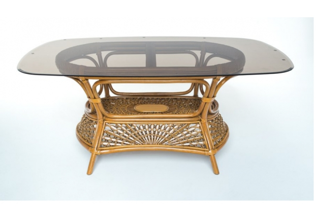 Обеденный комплект CRUZO Ацтека стол и 6 стульев натуральный ротанг светло коричневый  - Фото №2