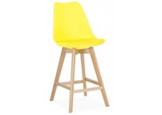 Барный стул сиденье желтый пластик