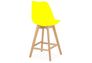 Барный стул Элиос сиденье желтый пластик с подушкой/ножки бук - Фото №2
