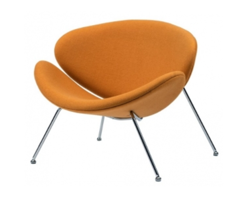 Мягкое кресло для лаунж зон FOSTER (Фостер) из ткани желтый кари - Фото №1