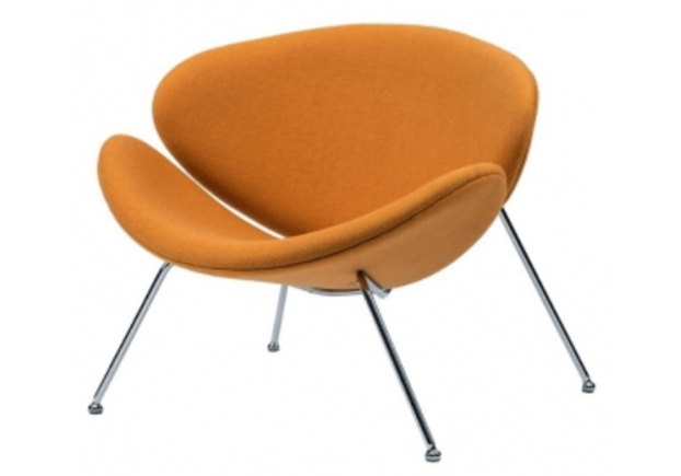 Мягкое кресло для лаунж зон FOSTER (Фостер) из ткани желтый кари - Фото №1