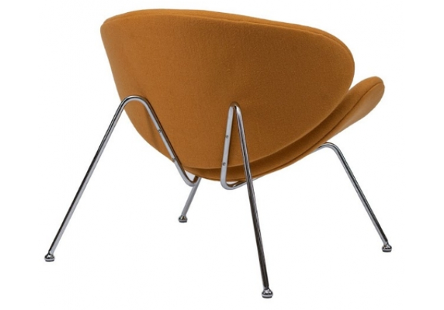 Мягкое кресло для лаунж зон FOSTER (Фостер) из ткани желтый кари - Фото №2
