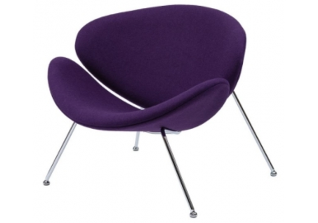 Мягкое кресло для лаунж зон FOSTER (Фостер) ткань фиолетовая - Фото №1