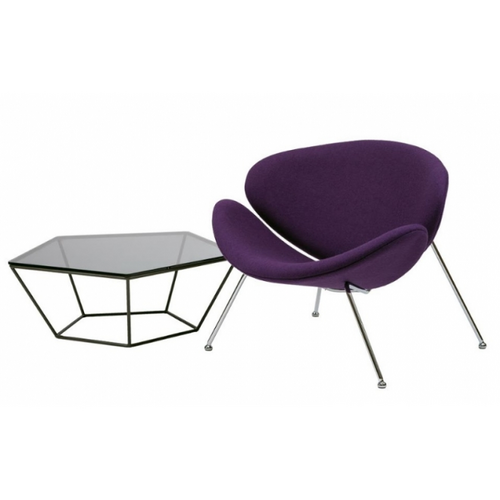 Мягкое кресло для лаунж зон FOSTER (Фостер) ткань фиолетовая - Фото №4