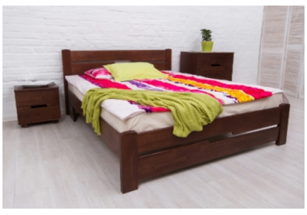 Кровать Айрис с изножьем 160x200 см светлый орех - Фото №1