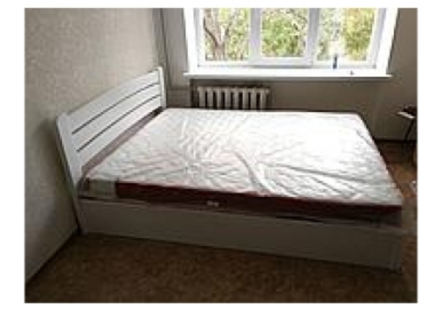Кровать из бука София с подъемным механизмом 160*200 см белая - Фото №1