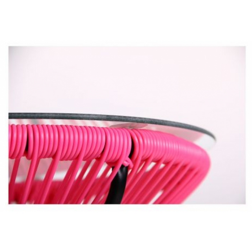 Стол Agave каркас черный/ротанг розовый - Фото №8