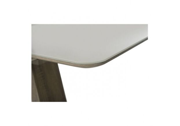 Стол раскладной МДФ+стекло ТМL-521-1 капучино+дуб - Фото №2