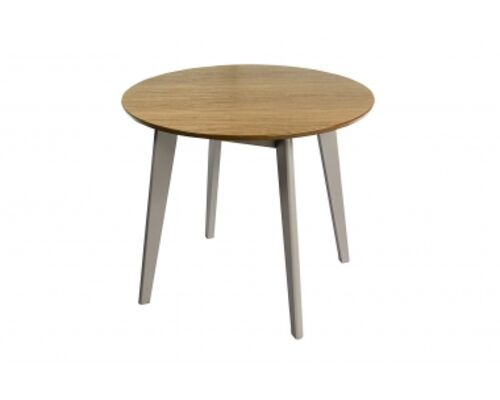 Стол обеденный деревянный круглый Мелитополь Мебель Модерн 90*90 см бук-серый CO-293.1BS - Фото №1