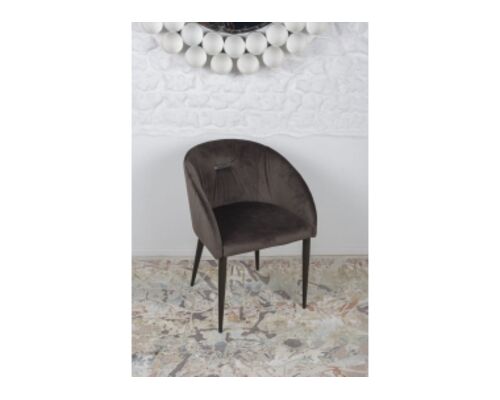 Кресло ELBE (58*59*75 cm текстиль) антрацит - Фото №1