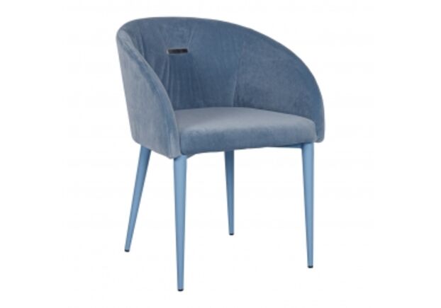 Кресло ELBE (58*59*75 cm текстиль) голубой - Фото №1