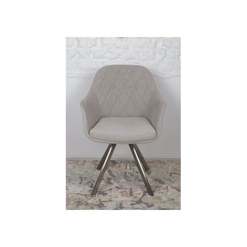 Кресло поворотное ALMERIA (610*605*880 текстиль) беж - Фото №7