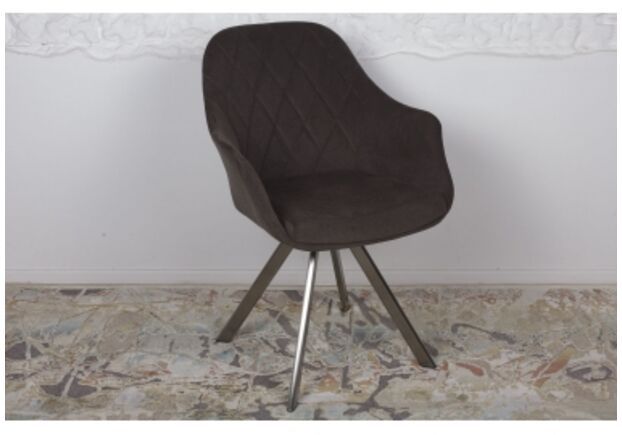 Кресло поворотное ALMERIA (610*605*880 текстиль) коричневый - Фото №1
