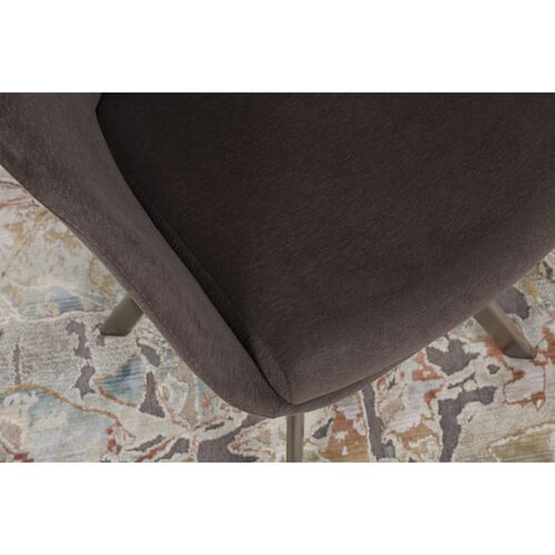 Кресло поворотное ALMERIA (610*605*880 текстиль) коричневый - Фото №3