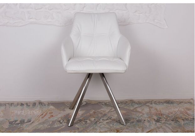Кресло поворотное LEON (600*550*890)  белый - Фото №2