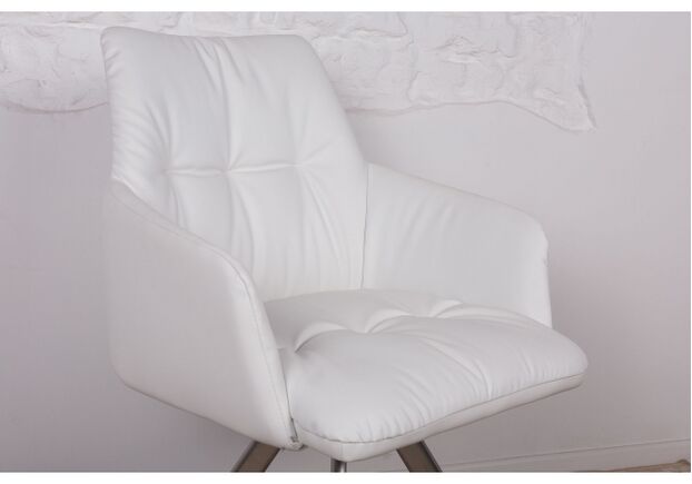 Крісло поворотне LEON (600*550*890) білий - Фото №2