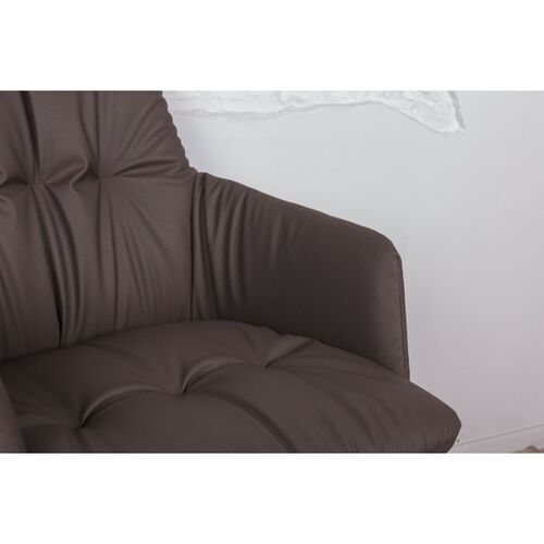 Кресло поворотное LEON (600*550*890)  мокко - Фото №2