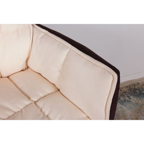 Кресло поворотное PALMA (590*500*880) коричнево-бежевое - Фото №3