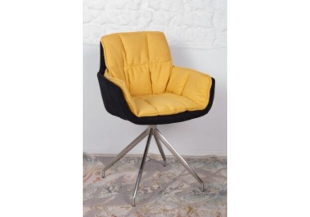 Кресло поворотное PALMA (590*500*880) черно-желтый - Фото №1