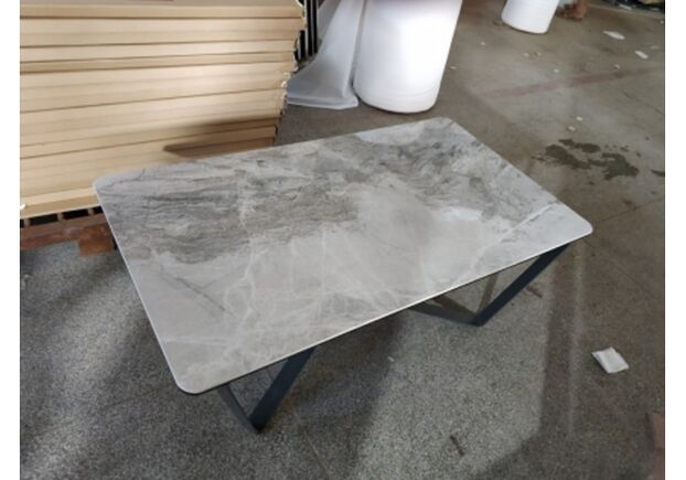Стол журнальный LUTON S (89.5*89.5*45см) керамика светло-серый - Фото №2