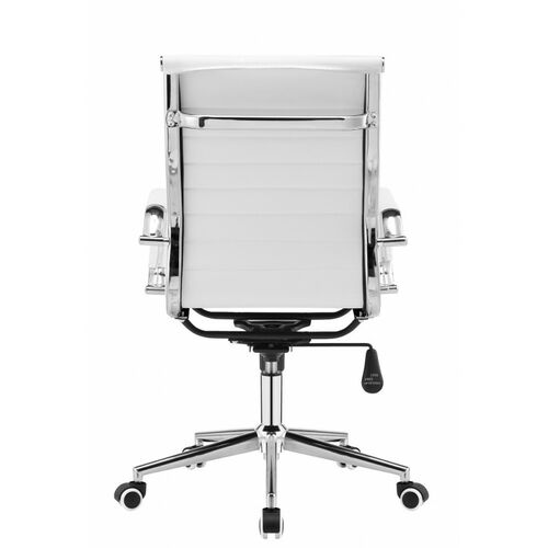 Офисное кресло Алабама со средней спинкой белое - Фото №2