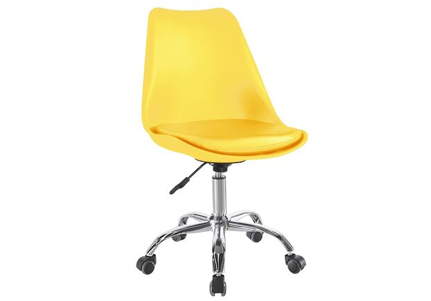 Кресло офисное Астер желтое с подушкой - Фото №1