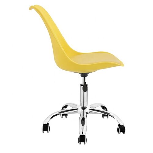 Кресло офисное Астер желтое с подушкой - Фото №2