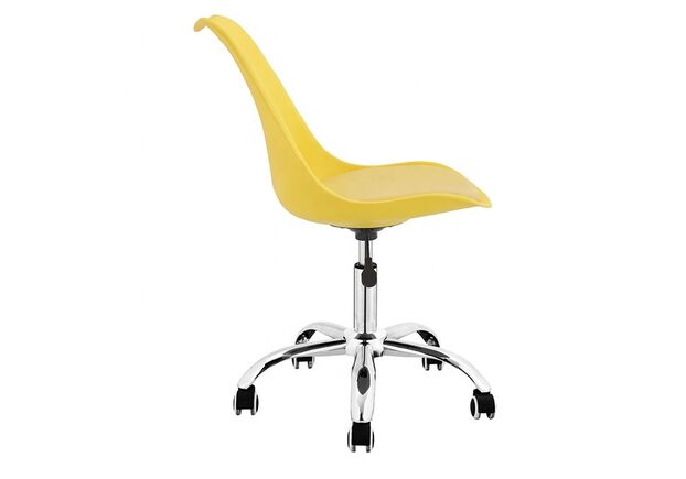 Кресло офисное Астер желтое с подушкой - Фото №2