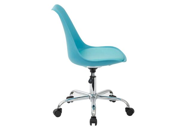 Кресло офисное Астер голубое с подушкой - Фото №2
