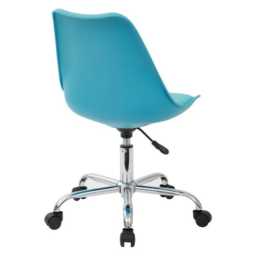 Кресло офисное Астер голубое с подушкой - Фото №2