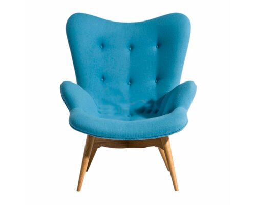Кресло с высокой спинкой Флорино голубое - Фото №1