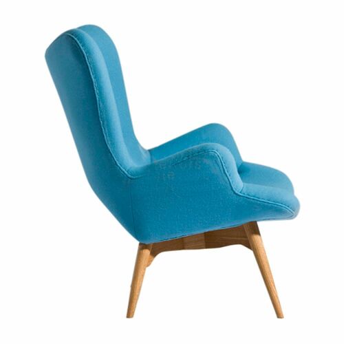 Кресло с высокой спинкой Флорино голубое - Фото №2