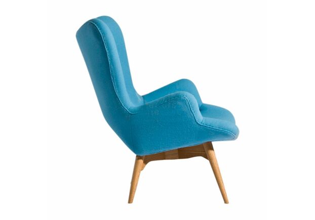 Кресло с высокой спинкой Флорино голубое - Фото №2