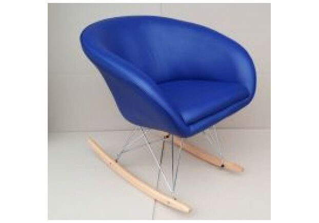 Кресло-качалка Мурат R синяя экокожа - Фото №2