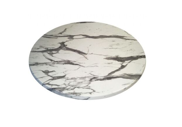 Столешница Верзалит круглая 60 см белый мрамор - Фото №1