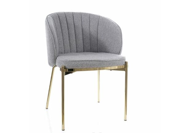 Кресло на золотых ножках Prado серый - Фото №2