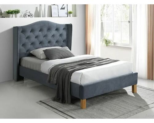Кровать Aspen Velvet 120*200 серый/дуб - Фото №1