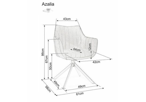 Кресло поворотное Signal Azalia оливковый - Фото №2
