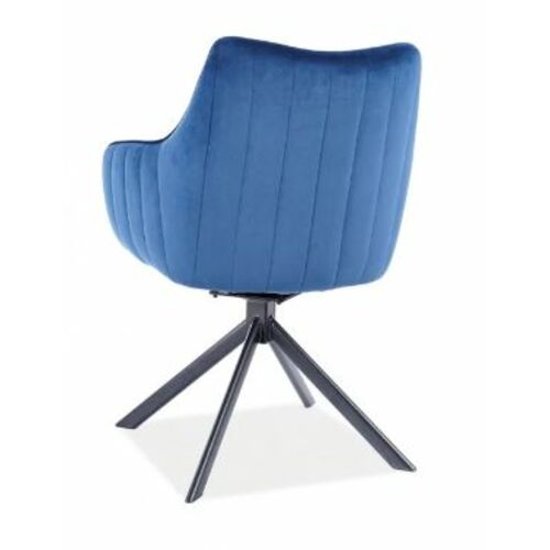 Кресло поворотное Signal Azalia velvet синий - Фото №2