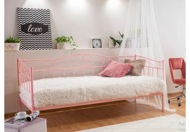 Односпальная кровать Birma 90X200 розовый - Фото №2