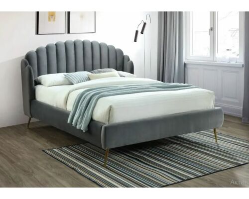 Ліжко Calabria Velvet 160*200 сірий - Фото №1